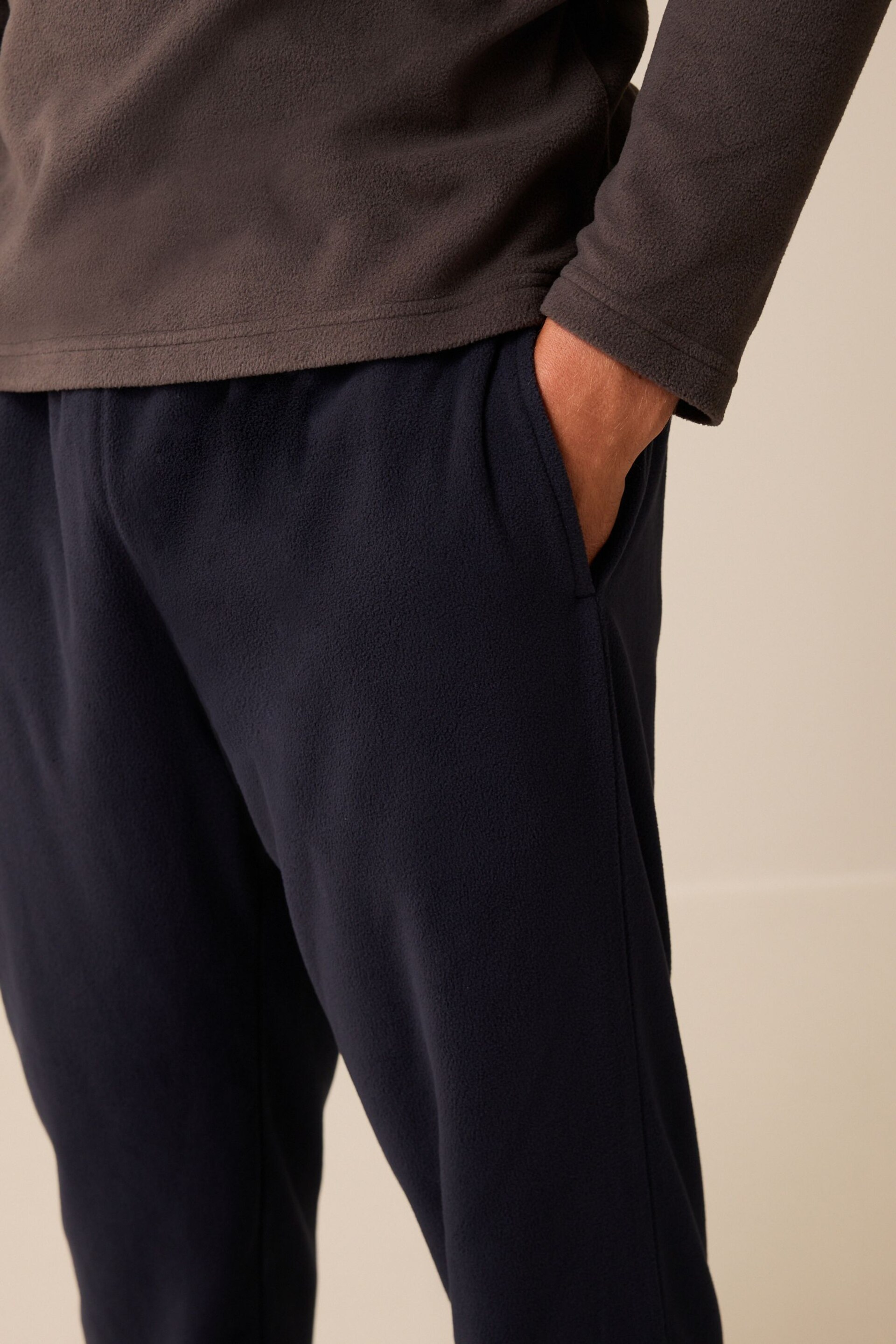 Slate Grey/Navy Blue Thermal Pyjama Set - Image 5 of 11