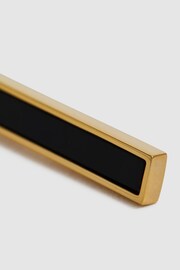 Reiss Gold Ardley Onyx Tie Bar - Image 4 of 5