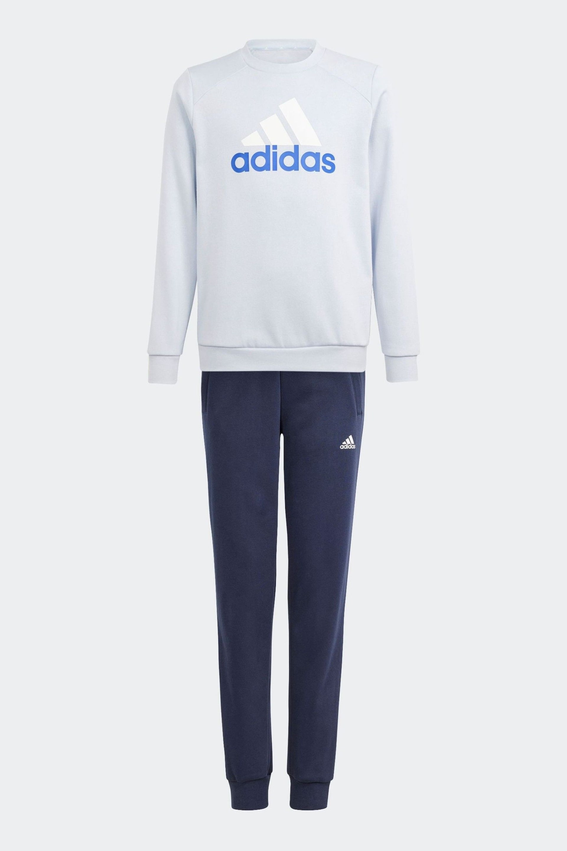 adidas Grey Kids Sportswear Essentials Big Logo Fleece Joggers Set - Image 1 of 6