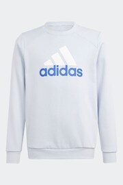 adidas Grey Kids Sportswear Essentials Big Logo Fleece Joggers Set - Image 3 of 6