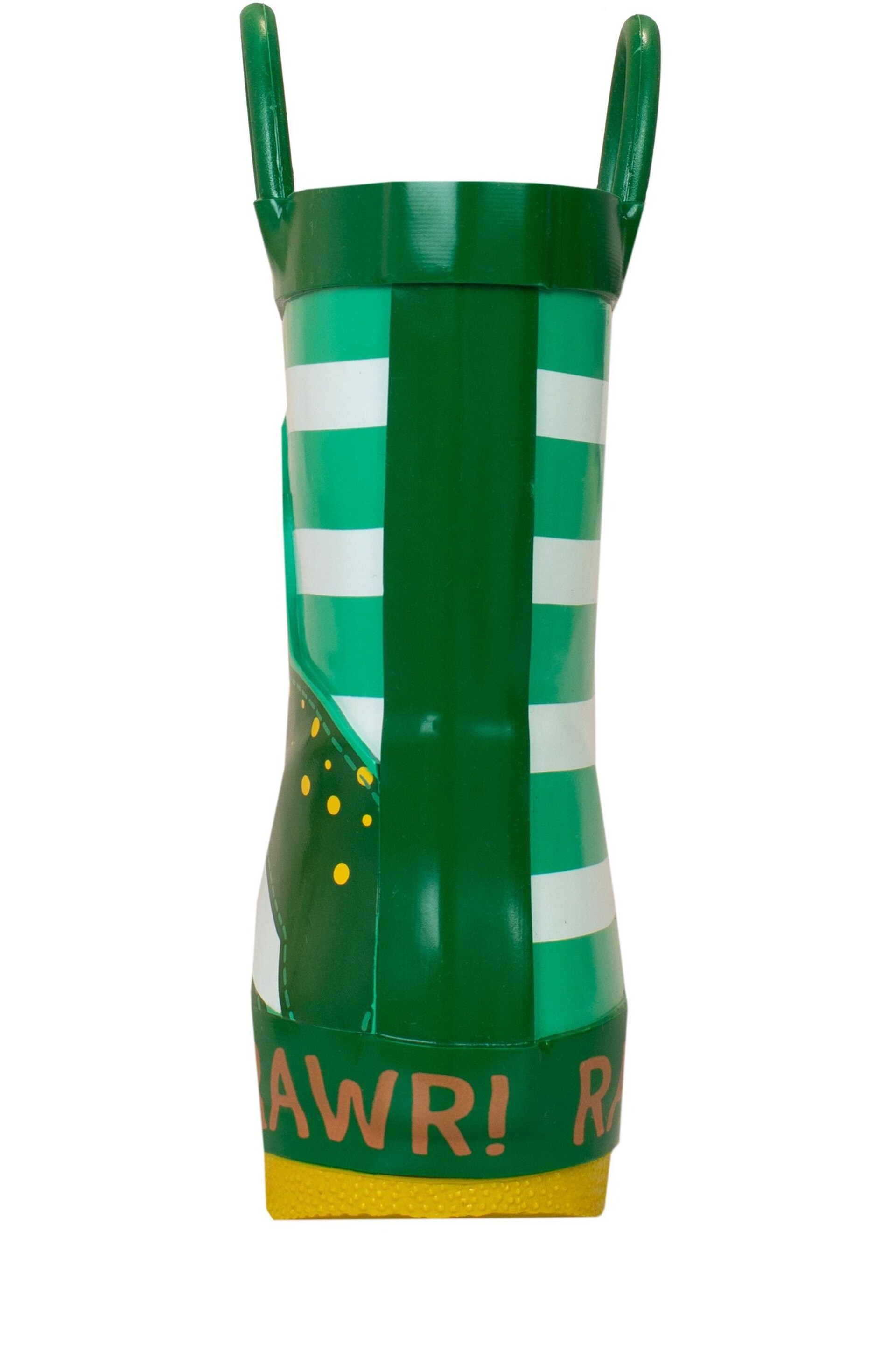 Harry Bear Green Dinosaur Printed Wellies - Image 4 of 5