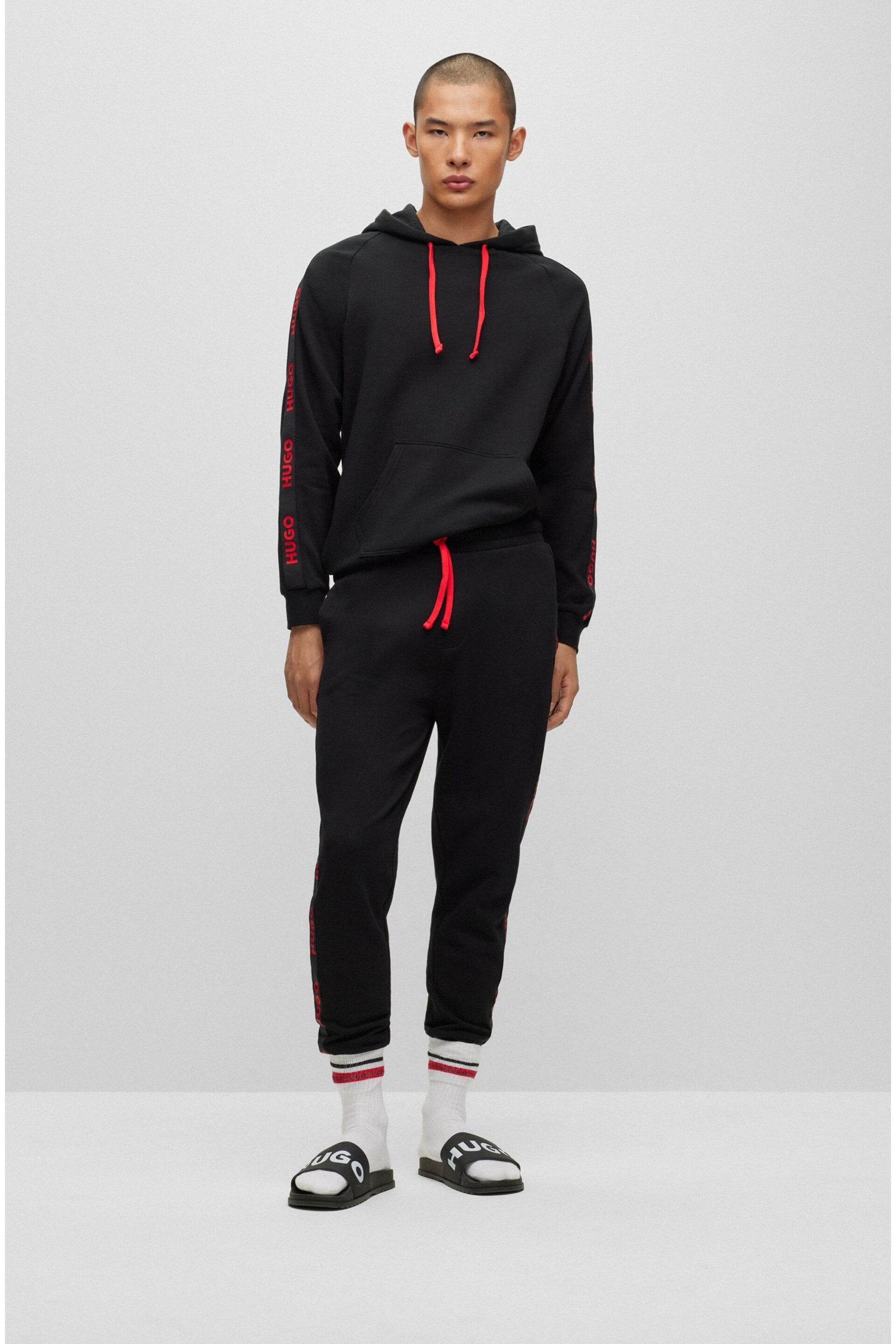 HUGO Embroidered Tape Logo Tracksuit Joggers - Image 4 of 6