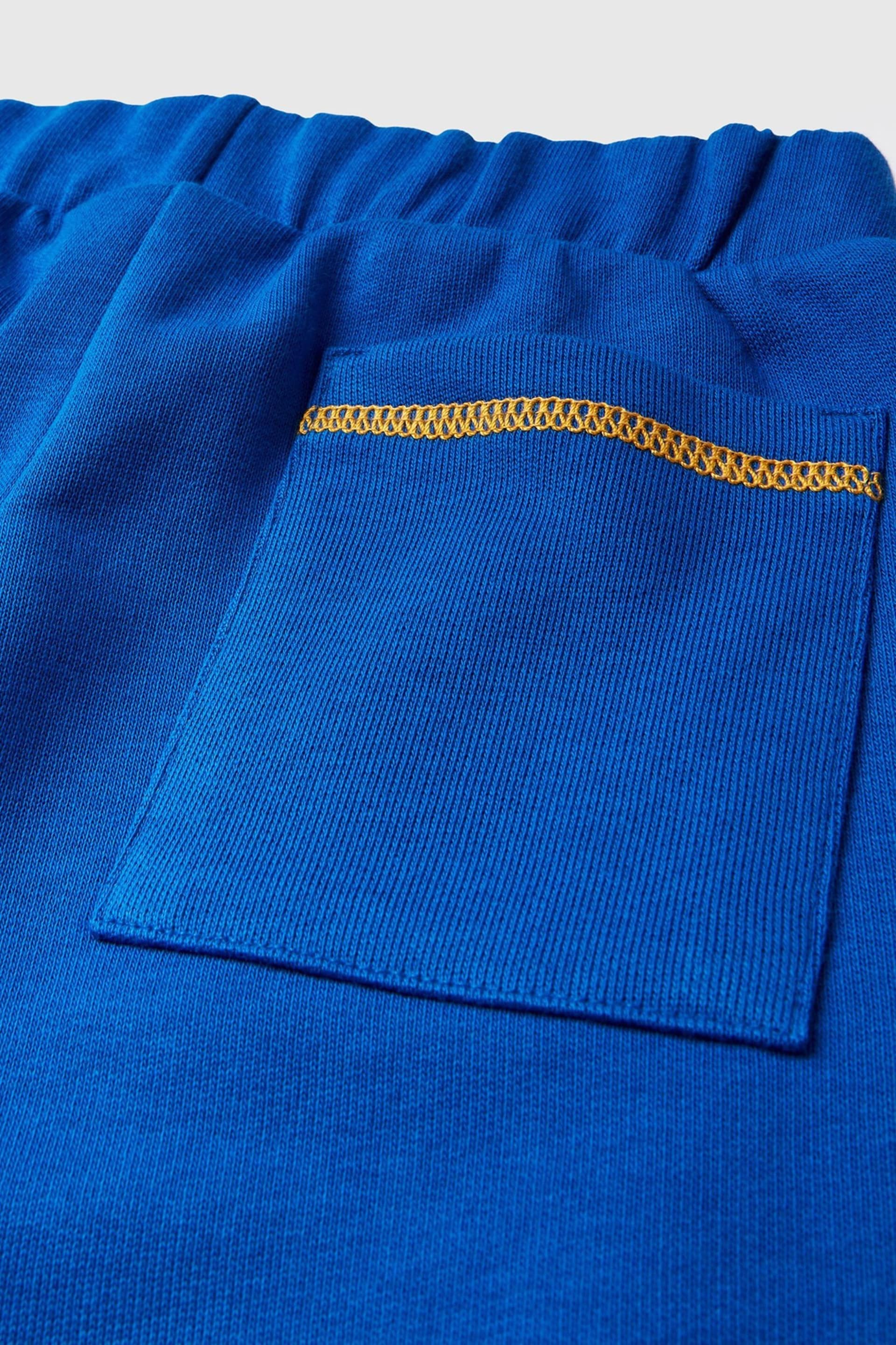 Benetton Boys Blue Contrast Zip Tracksuit Set - Image 3 of 3