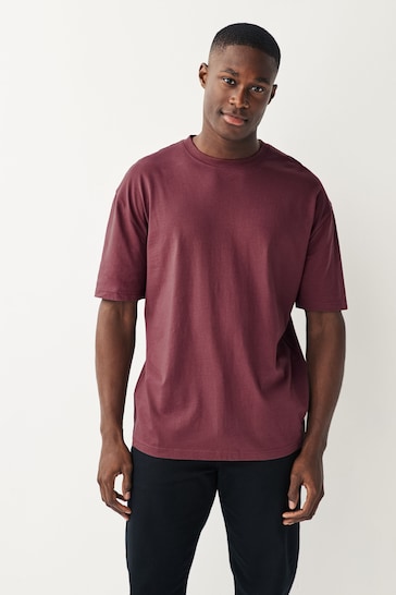 Purple Relaxed Essential Crew Neck T-Shirt