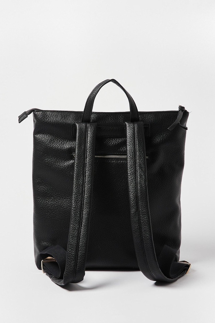 Oliver Bonas Black Large Anie Double Pocket Backpack - Image 2 of 6