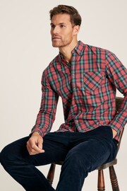 Joules Goodridge Red Check Long Sleeve Cotton Poplin Shirt - Image 4 of 7