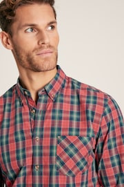 Joules Goodridge Red Check Long Sleeve Cotton Poplin Shirt - Image 6 of 7