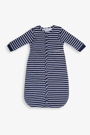 JoJo Maman Bébé Navy Stripe 3.5 Tog Baby Sleeping Bag - Image 2 of 4