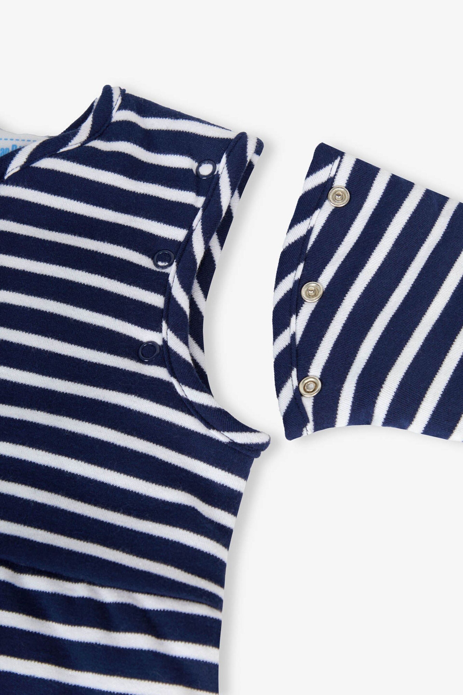 JoJo Maman Bébé Navy Stripe 3.5 Tog Baby Sleeping Bag - Image 4 of 4