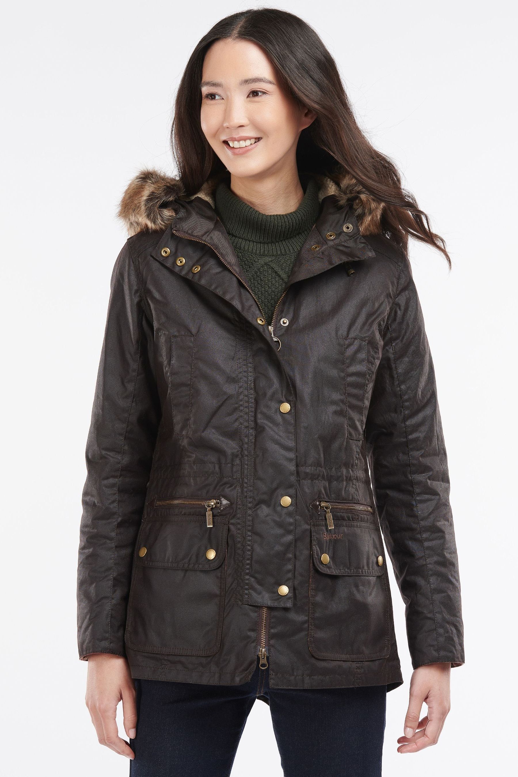 Barbour kelsall waxed hooded jacket online