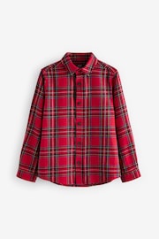 Red Tartan 100% Cotton Long Sleeve Check Shirt (3-16yrs) - Image 5 of 7