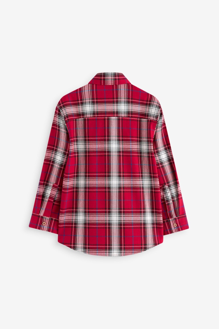 Red Check 100% Cotton Long Sleeve Check Shirt (3-16yrs) - Image 2 of 3