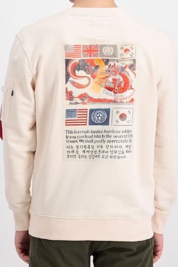 Buy Alpha Industries Jet Stream USN Blood Chit White Sweater from the Next  UK online shop