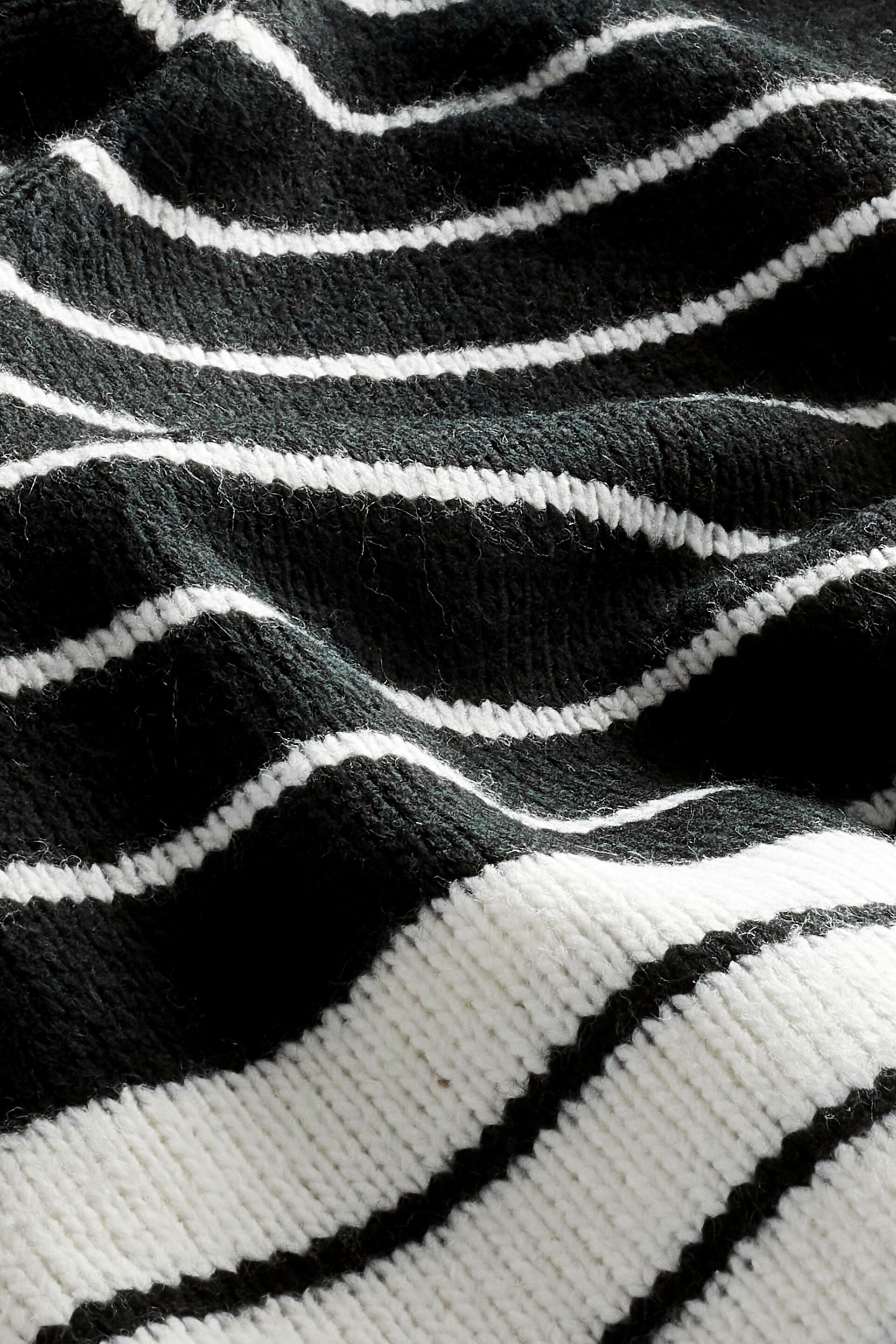 Black and White Stripe Button Through Cardigan - Image 9 of 9