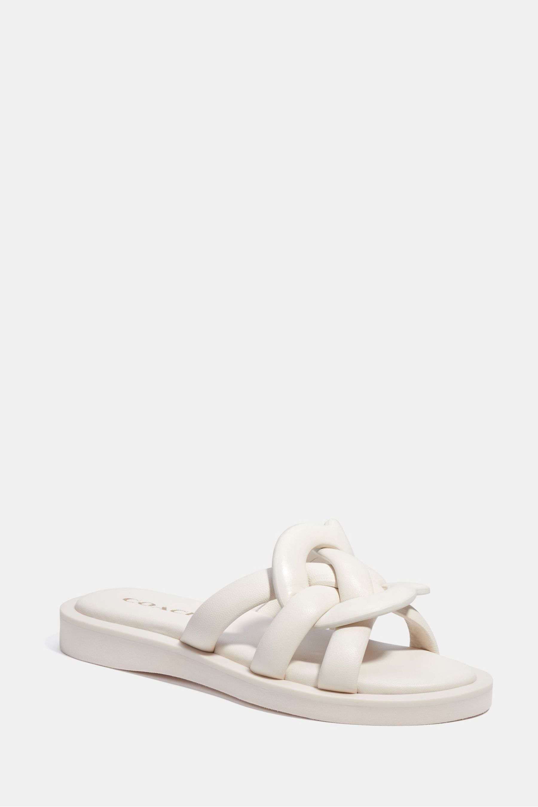 Coach leather flip flops discount