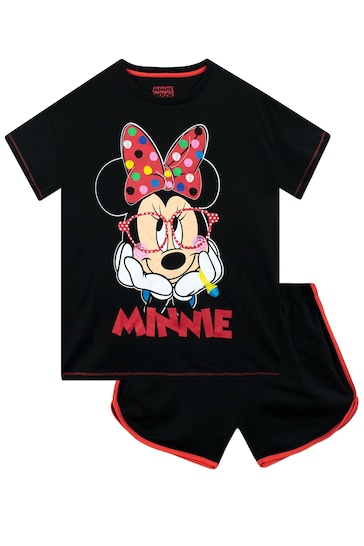 Character Black Minnie Mouse Short Pyjamas