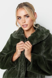 PixieGirl Petite Green Plush Faux Fur Coat - Image 4 of 4