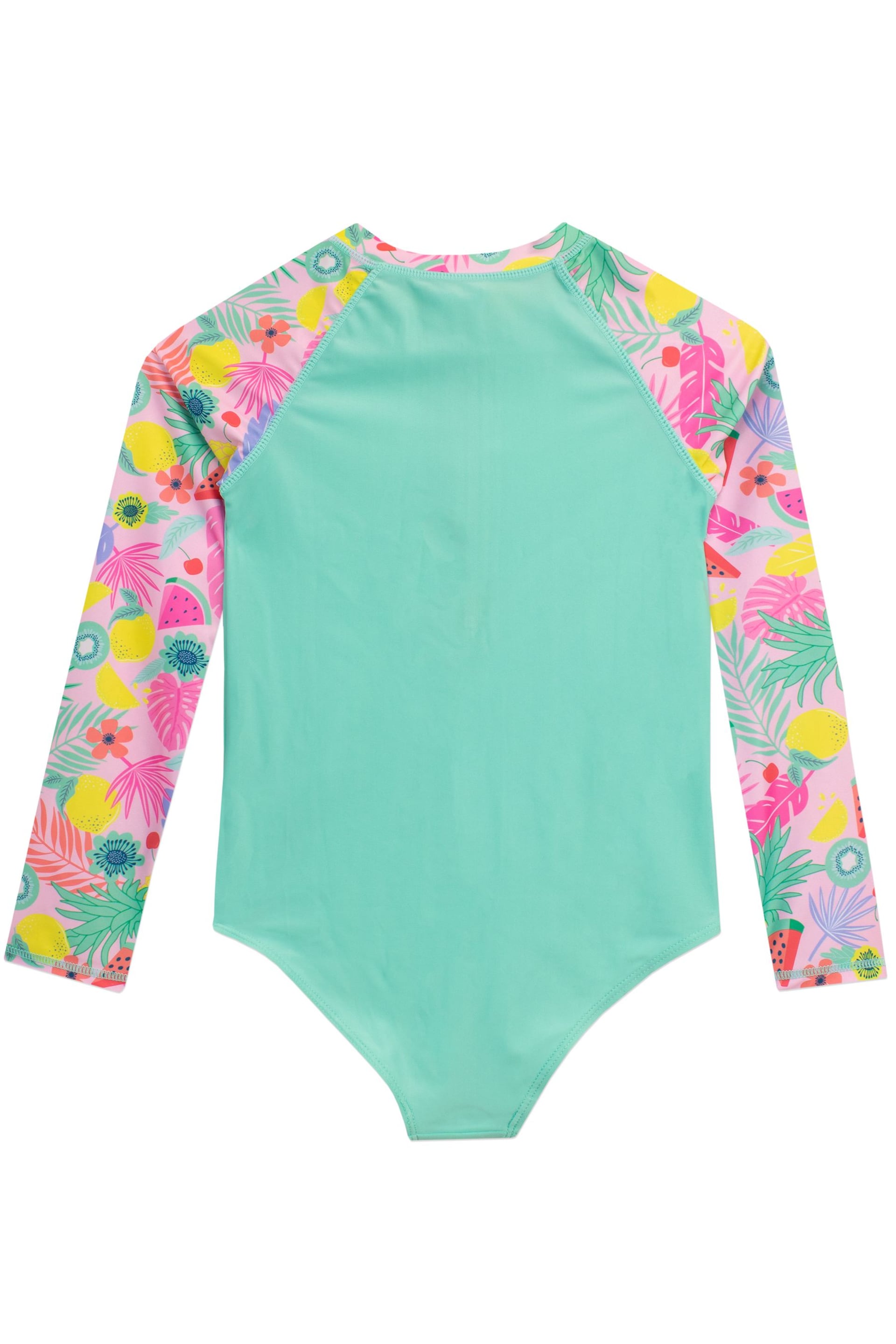 Harry Bear Green Girls Tropical Swimsuit - Image 3 of 4