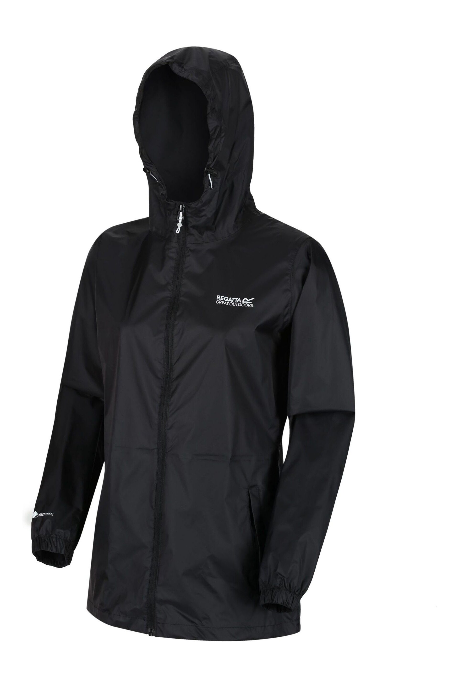 Regatta Black Regatta Womens Pack It III Waterproof Jacket - Image 2 of 3