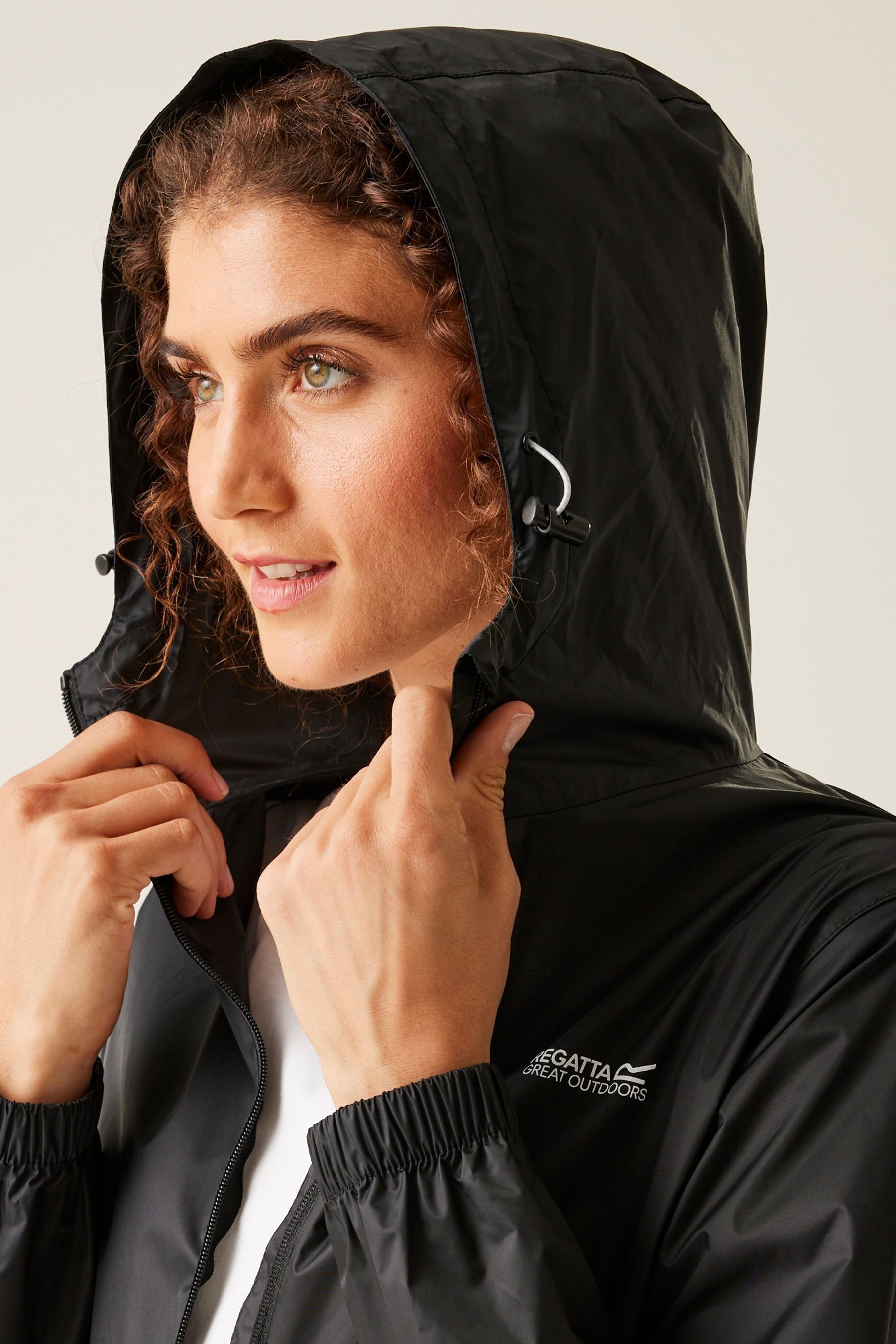 Regatta Black Womens Waterproof Pack It Jacket III