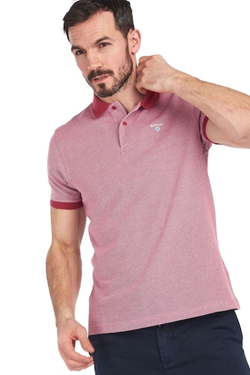 Barbour® Red Mens Sports Polo Shirt