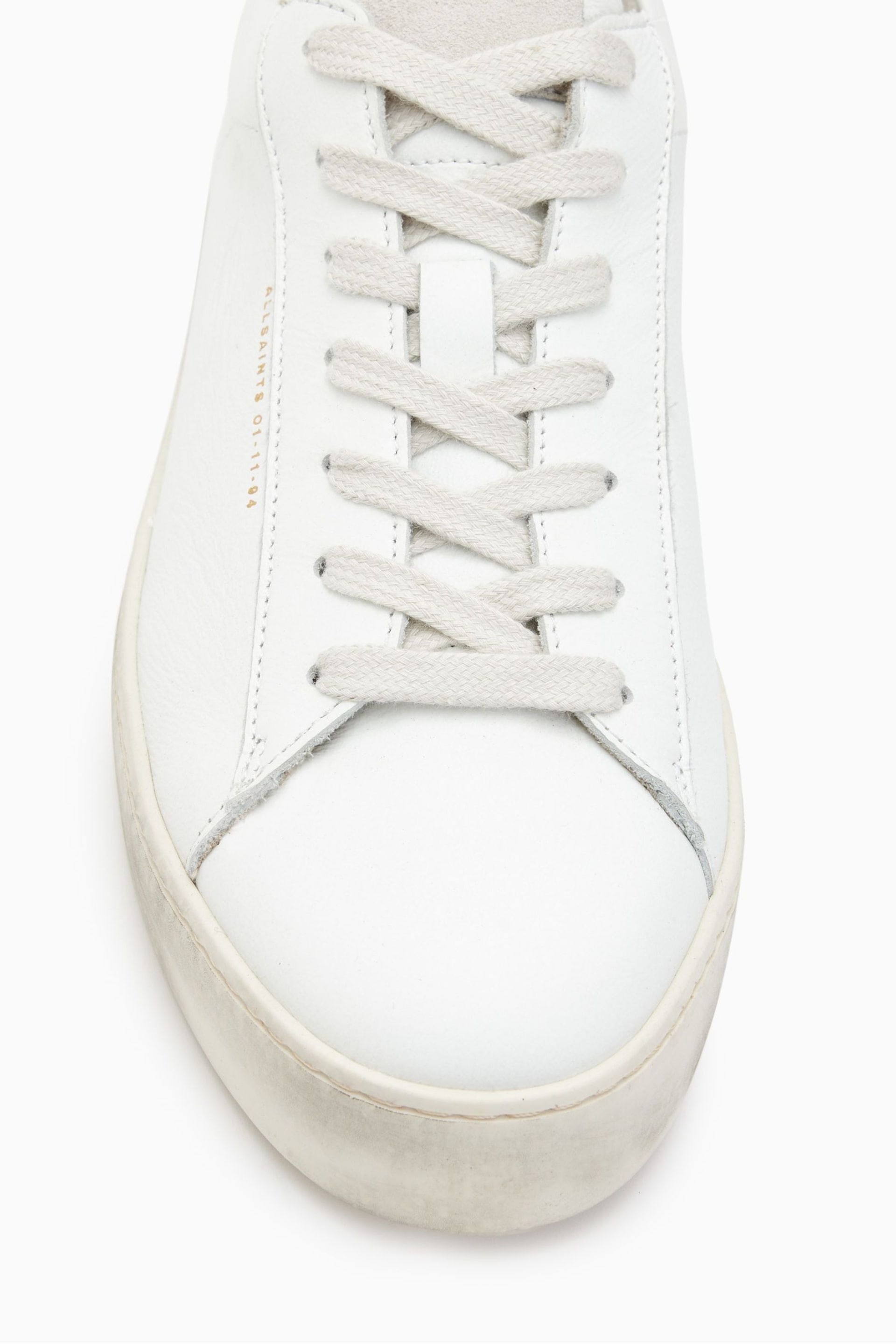 AllSaints White Shana Sneakers - Image 4 of 7