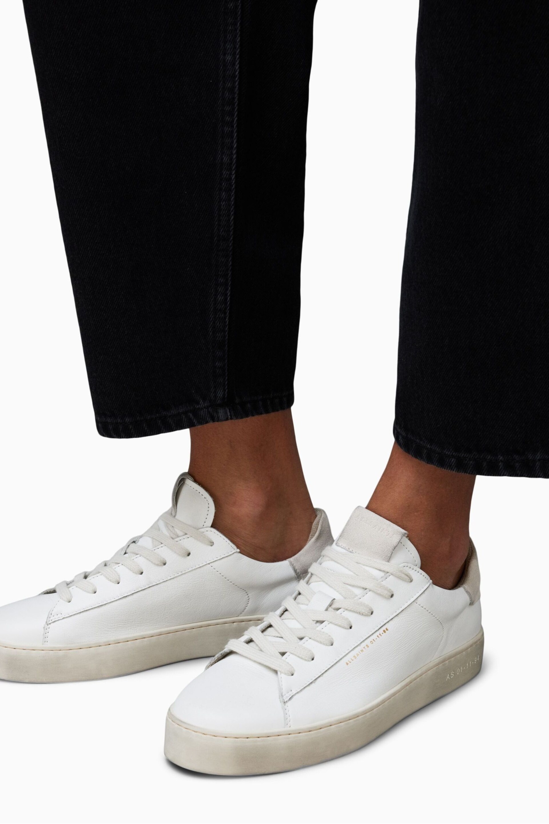 AllSaints White Shana Sneakers - Image 7 of 7