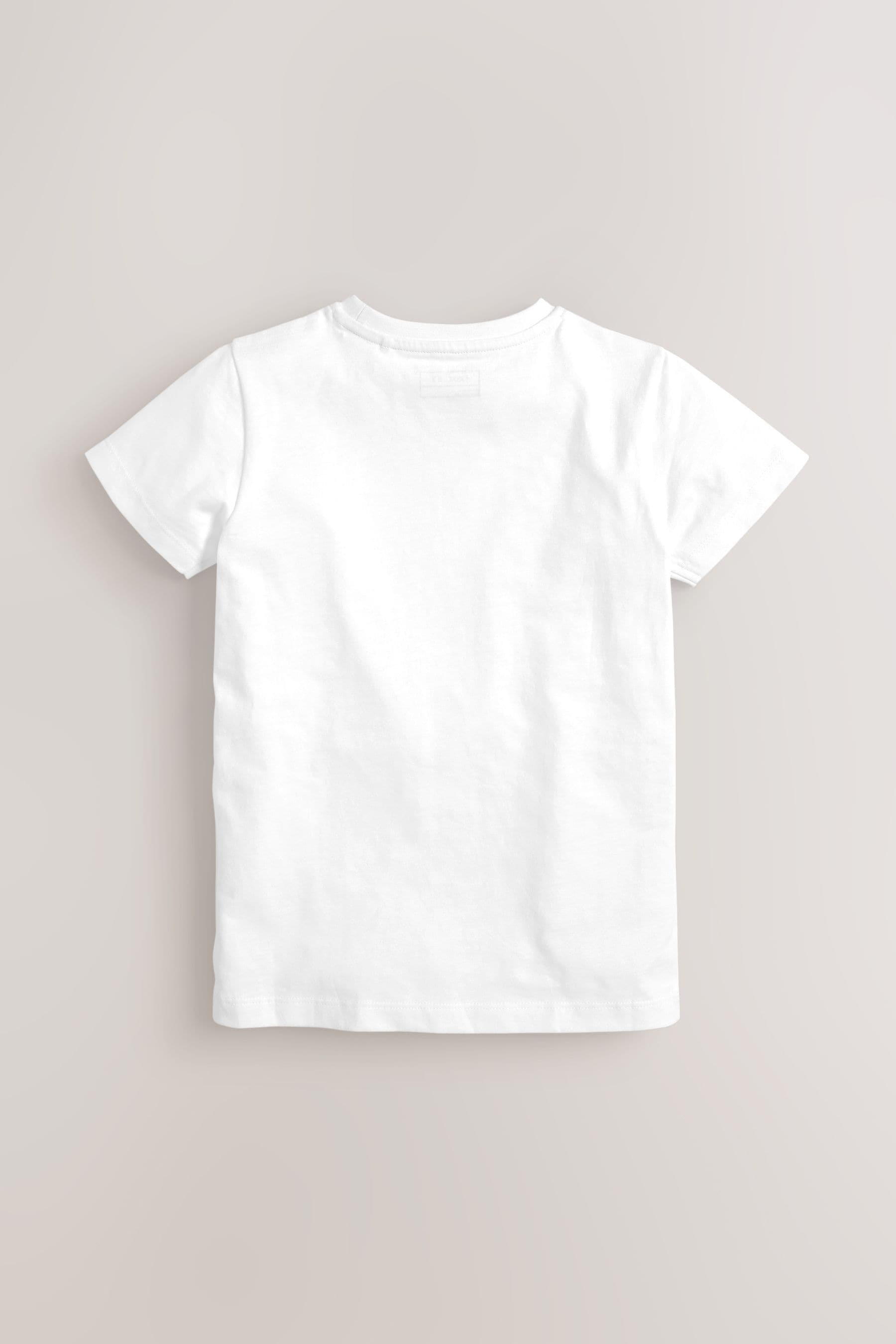 Buy White 100 Cotton Short Sleeve T Shirts 5 Pack 3 16yrs from the Next UK online shop