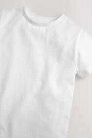 White Short Sleeve T-Shirts 5 Pack (3-16yrs) - Image 4 of 4