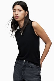 AllSaints Black Imogen Tank Top - Image 4 of 7