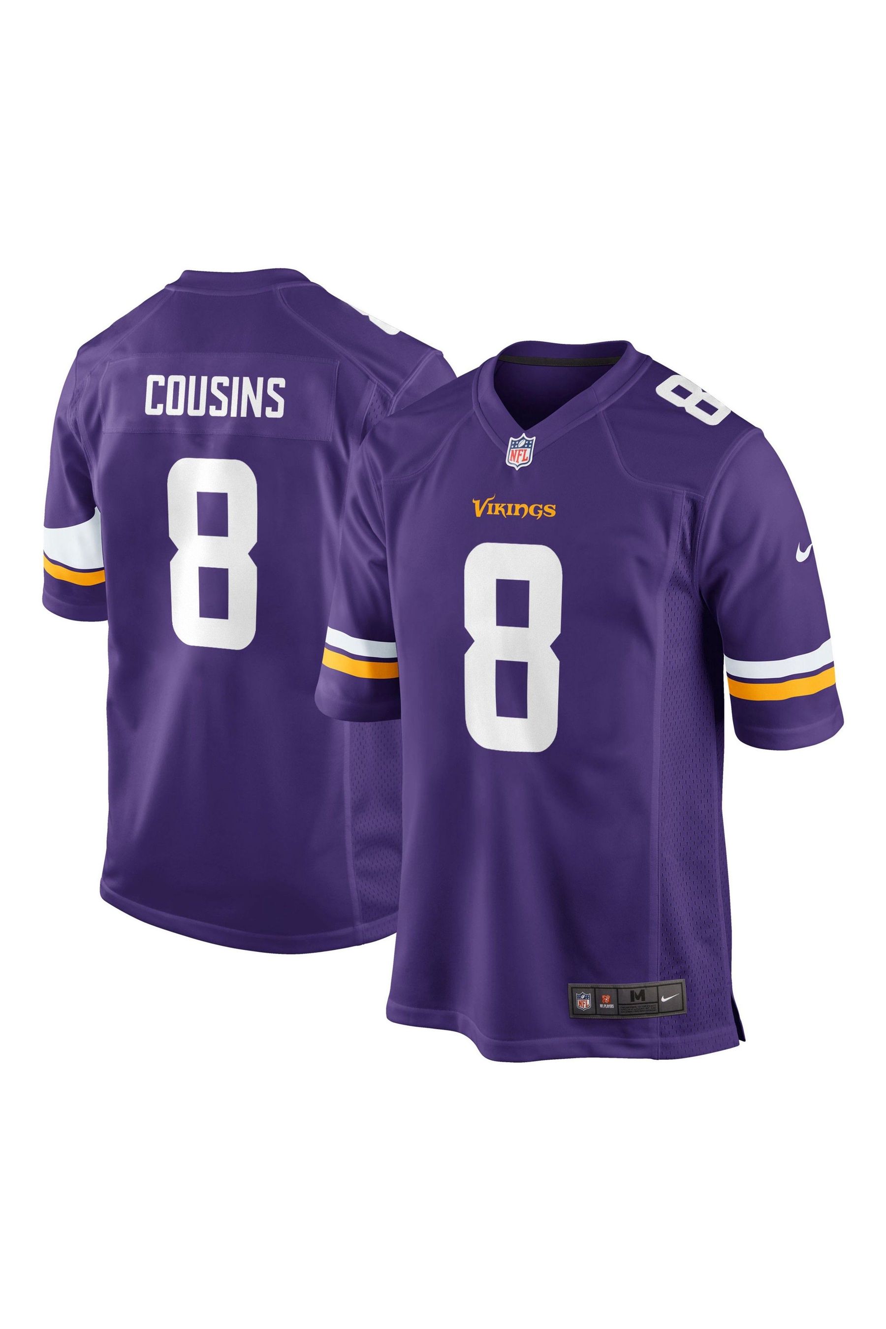 Nike Purple NFL Minnesota Vikings Home Game Jersey Kirk Cousins