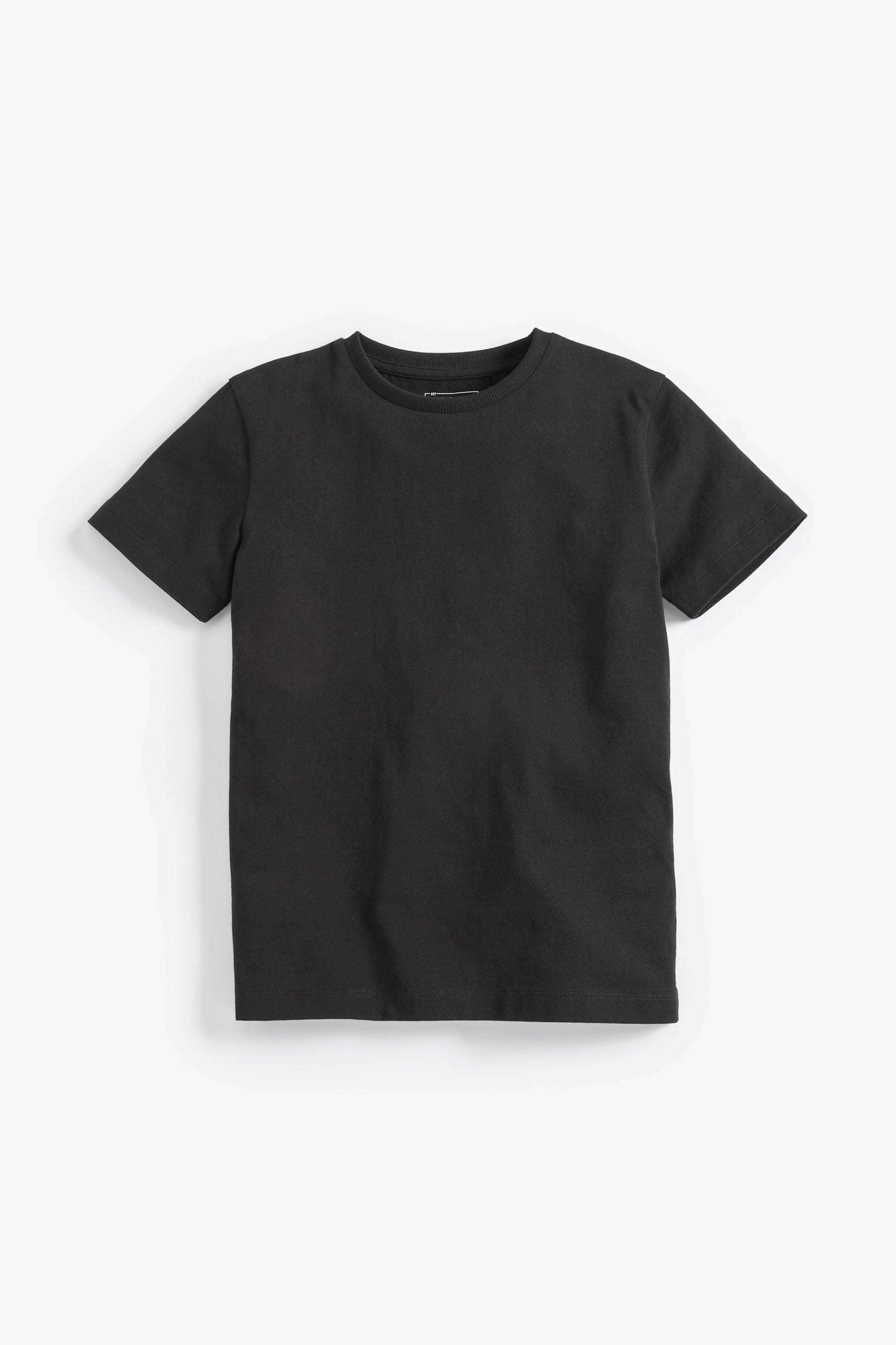 Black Short Sleeve Cotton T-Shirts 2 Pack (3-16yrs) - Image 2 of 4