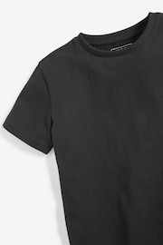 Black Short Sleeve Cotton T-Shirts 2 Pack (3-16yrs) - Image 4 of 4