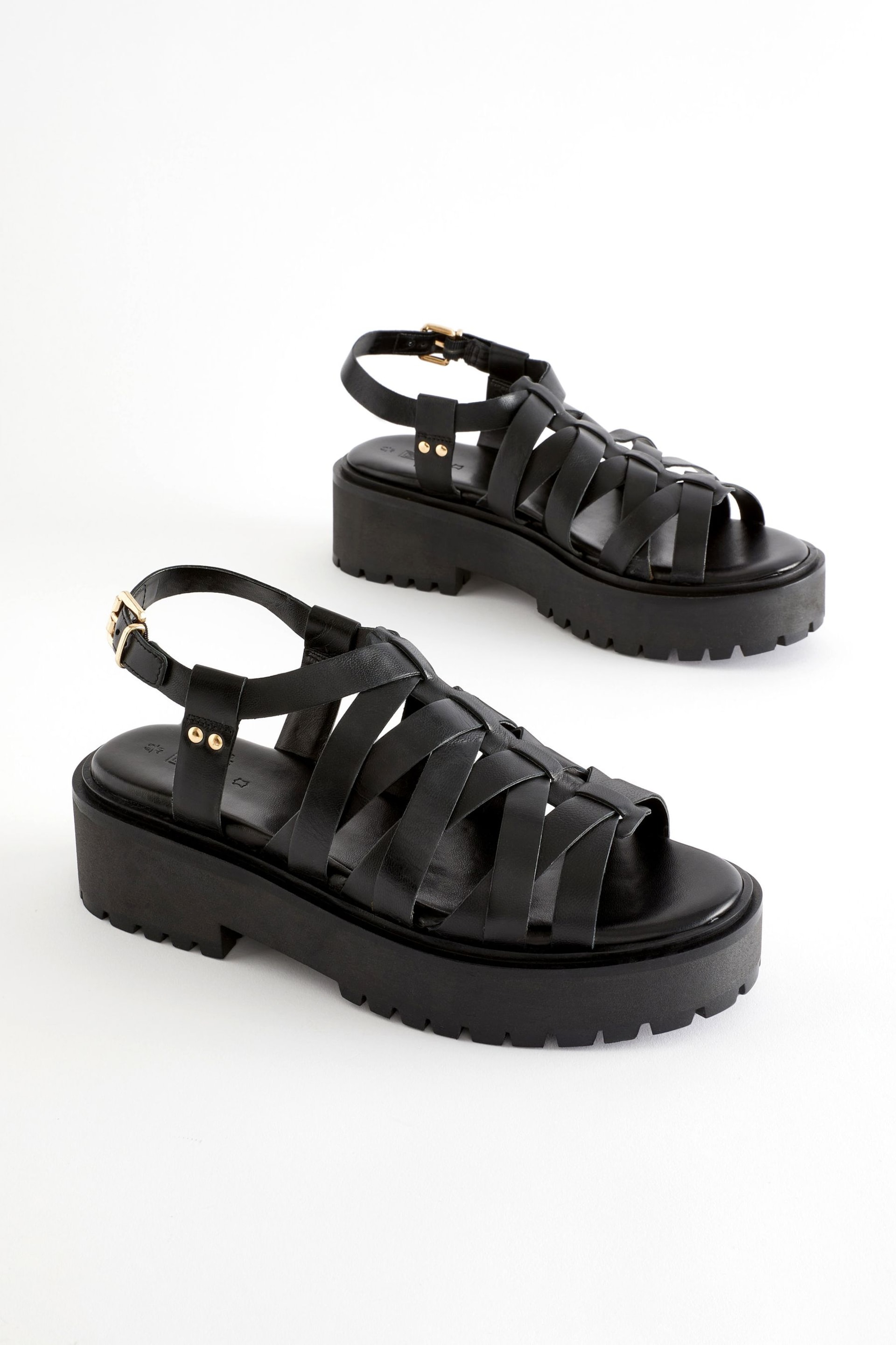 Black Forever Comfort® Chunky Strappy Sandals - Image 5 of 10