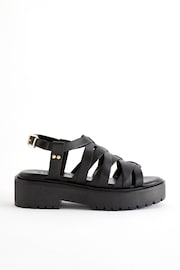 Black Forever Comfort® Chunky Strappy Sandals - Image 6 of 10