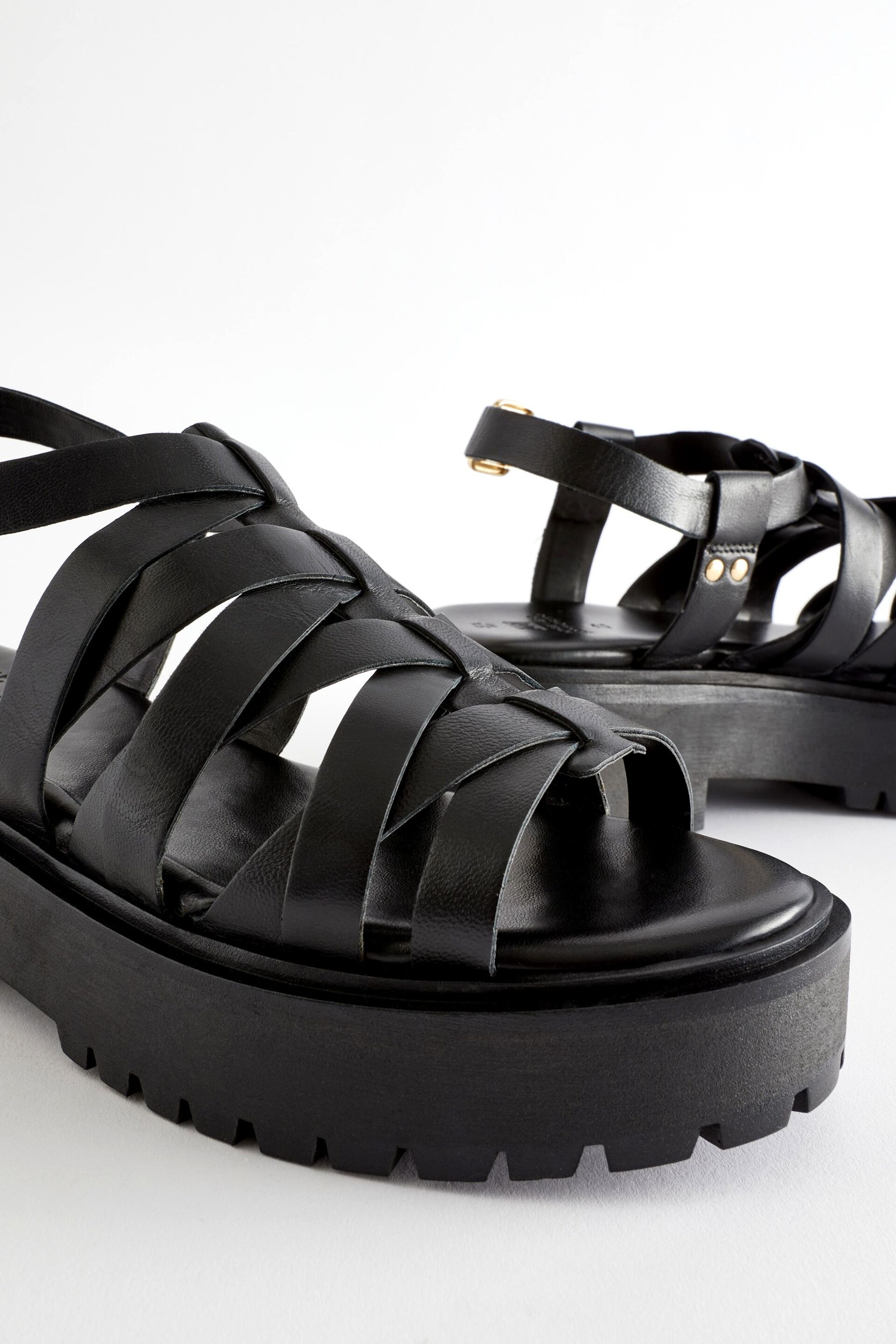 Black Forever Comfort® Chunky Strappy Sandals - Image 8 of 10