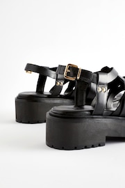 Black Forever Comfort® Chunky Strappy Sandals - Image 9 of 10