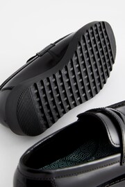 Black Leather Chunky Loafers - Image 4 of 6