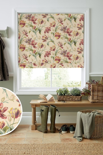 Laura Ashley Red Gosford Cranberry Made to Measure Roman Blind