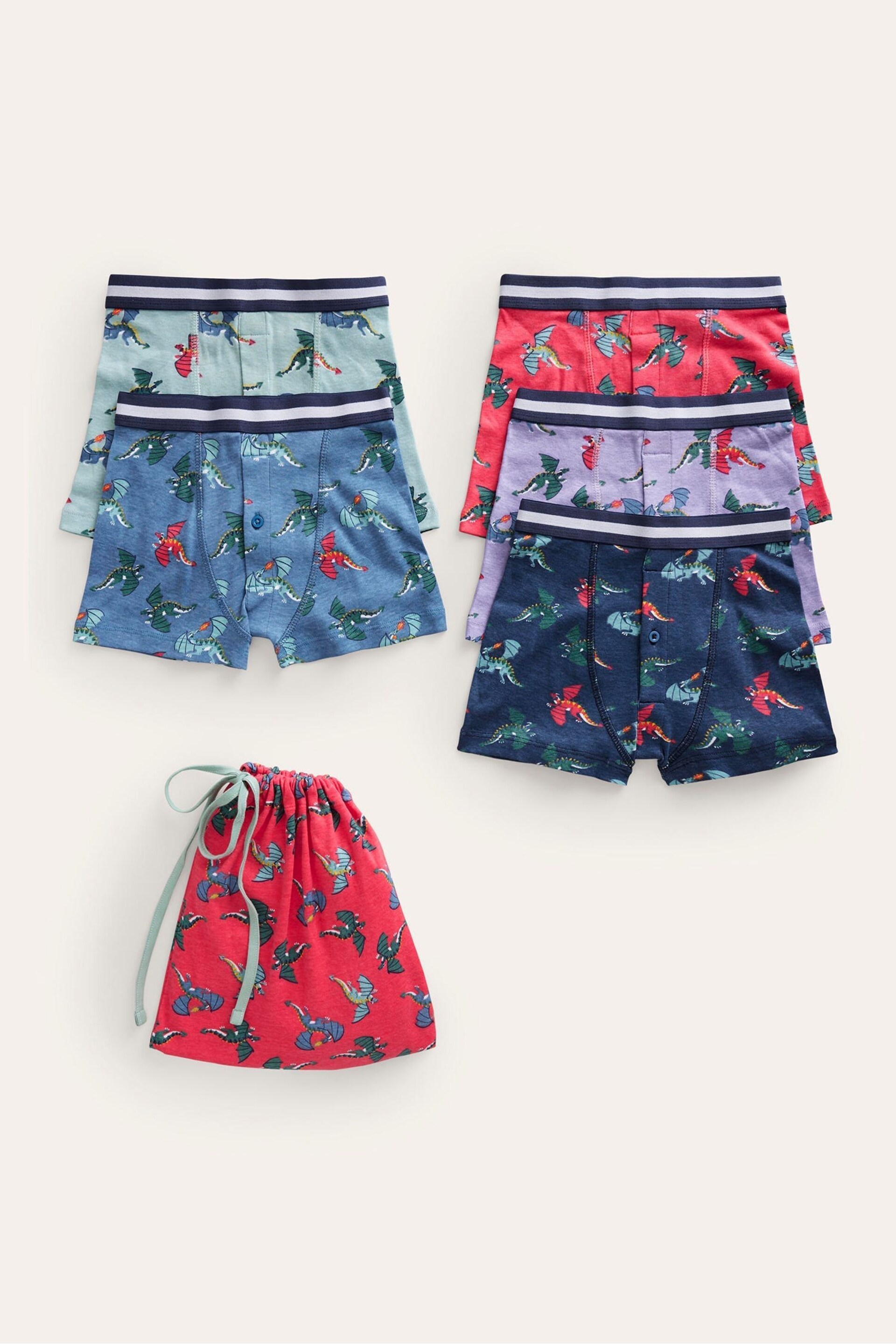 Boden Blue Boxers 5 Pack - Image 1 of 3