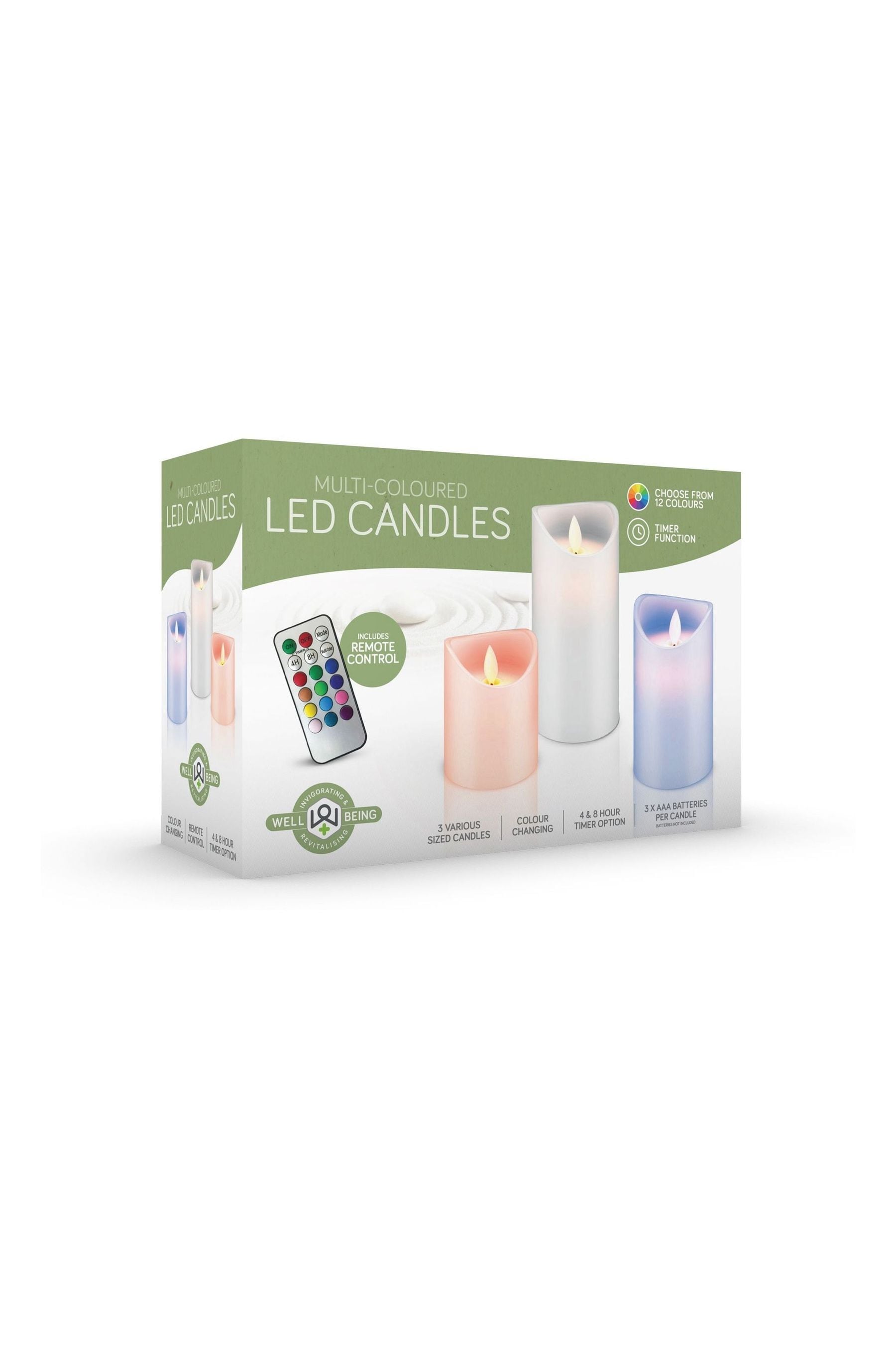 Colour changing led candles store with remote control