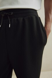 Black Textured Joggers - Image 4 of 7