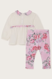 Monsoon Pink Newborn Floral Shirt Set - Image 2 of 3