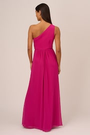 Adrianna Papell One Shoulder Chiffon Gown - Image 2 of 7
