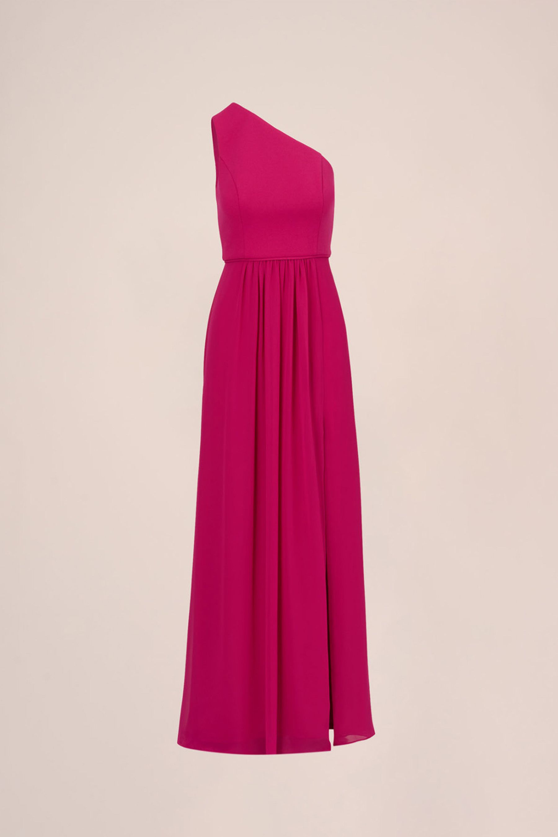 One shoulder chiffon gown outlet