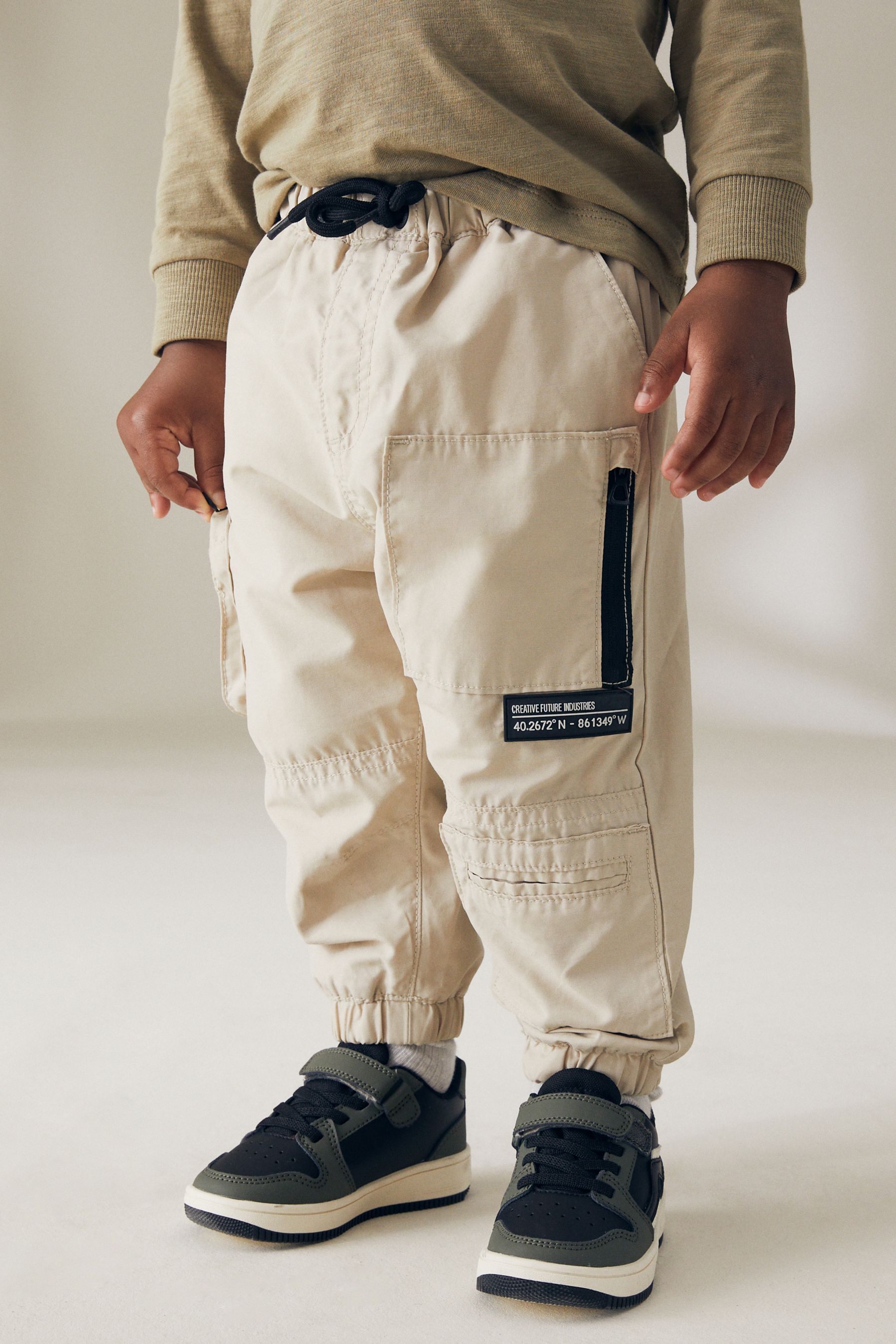 Ecru Cream Multipocket Cargo Trousers 3mths 7yrs