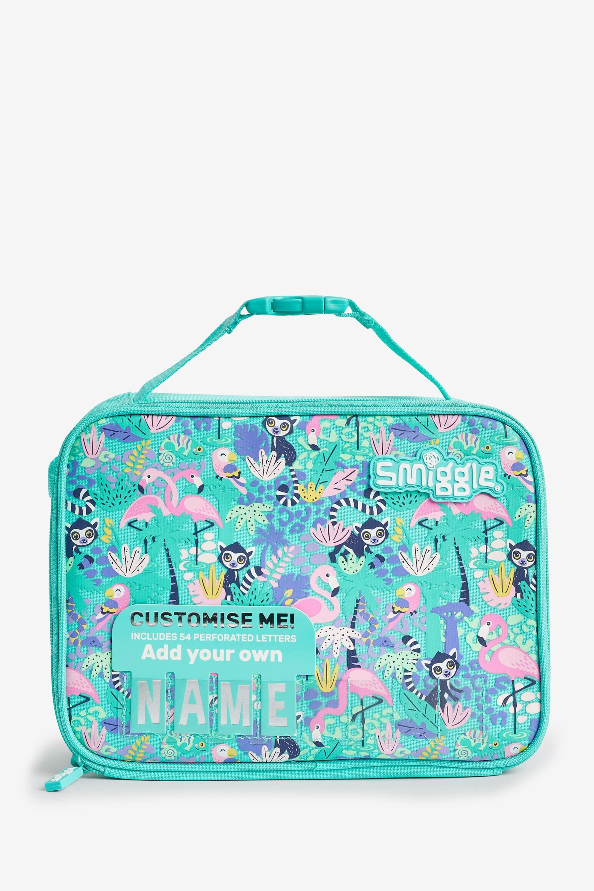 Smiggle Blue Wild Side Square Attach Id Lunch Box - Image 1 of 3