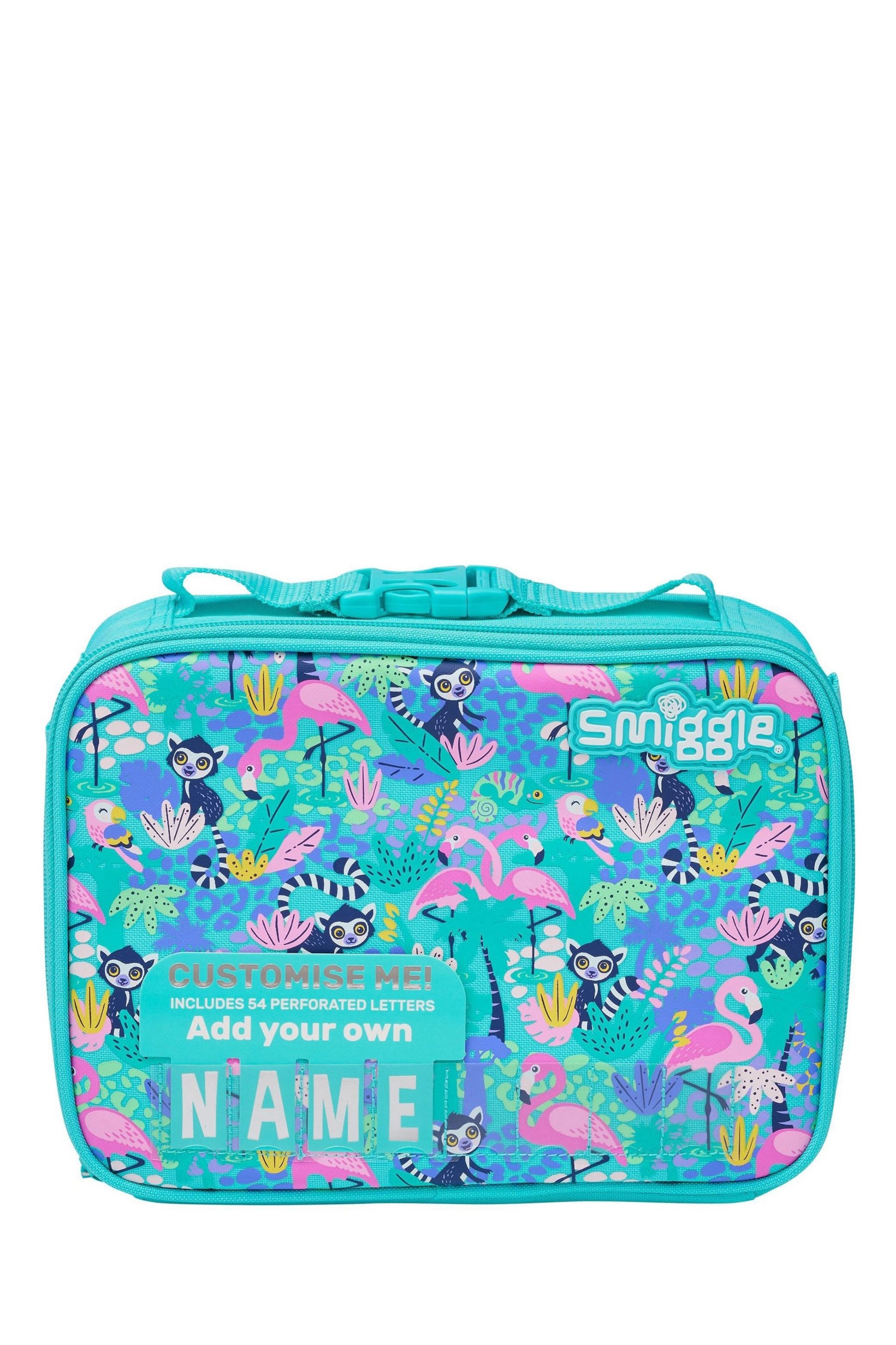 Smiggle Blue Wild Side Square Attach Id Lunch Box - Image 2 of 3