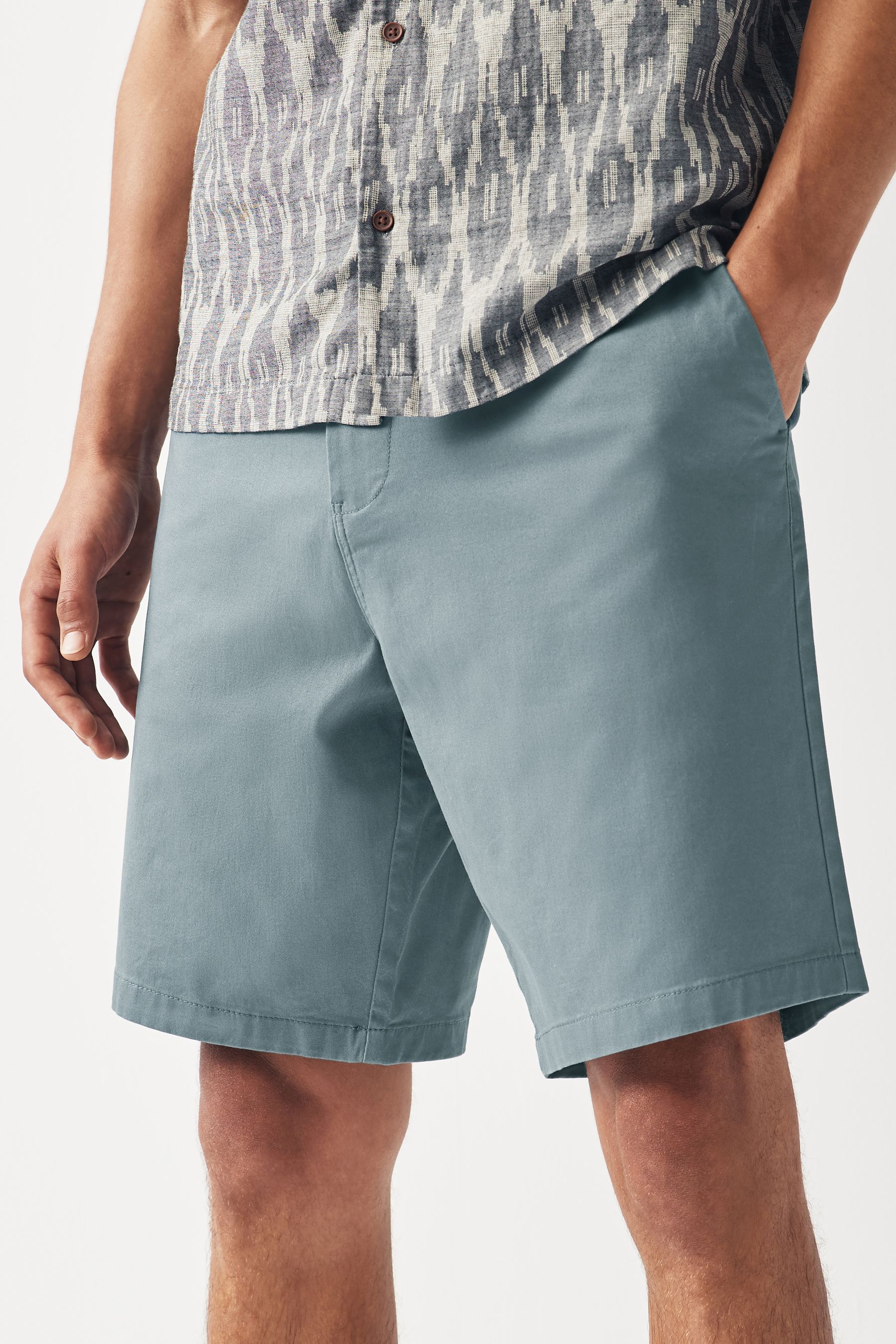Mens pale clearance blue chino shorts