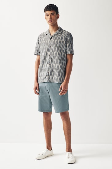 Pale Blue Slim Fit Stretch Chinos Shorts